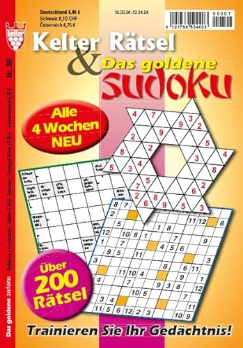 kelter Rätsel & Das goldene Sudoku Nr. 307 VDZ17865